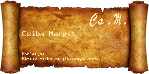 Csiba Margit névjegykártya